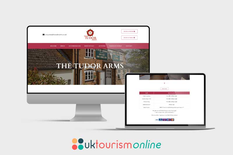 Brand New Tudor Arms Website from UK Tourism Online